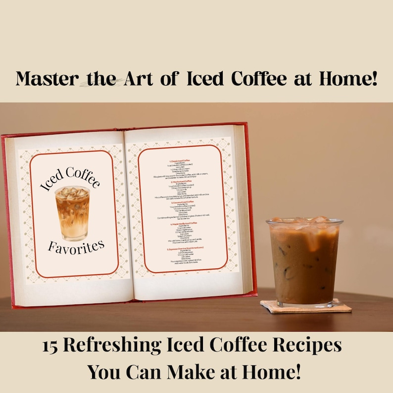 Iced Coffee Recipe Guide | Printable PDF | Instant Download - Etsy