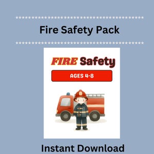 Brandschutz Printable Pack für Kinder: Arbeitsblätter für Kinder (4-8 Jahre) (Sofortdownload)