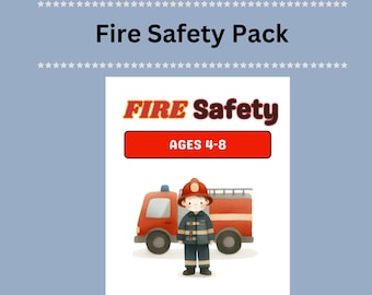 Fire Safety Printable Pack for Kids: Educational Worksheets (Ages 4-8) (Instant Download)