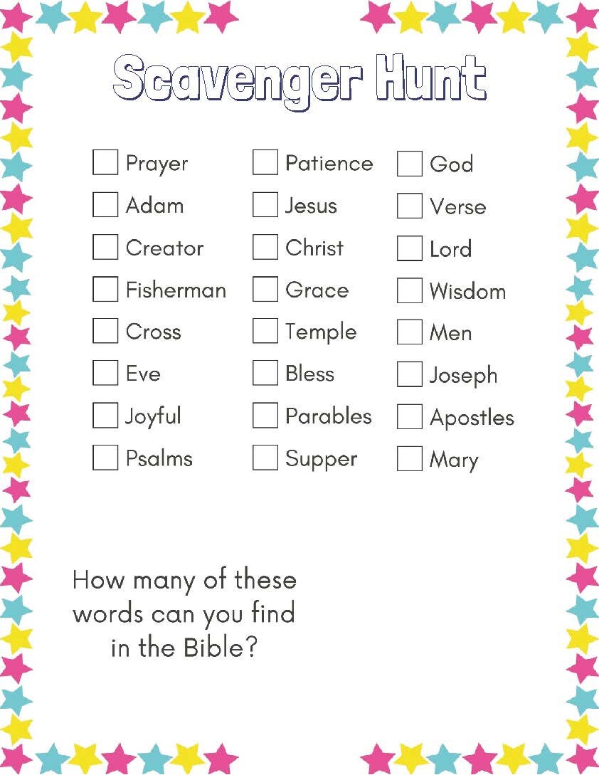 Bible Games for Kids / Coloring Book / Puzzles With Answer Key - Etsy