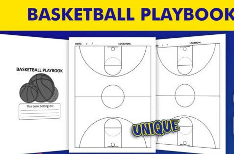 Basketball Playbook / 100 Printable Pages Etsy