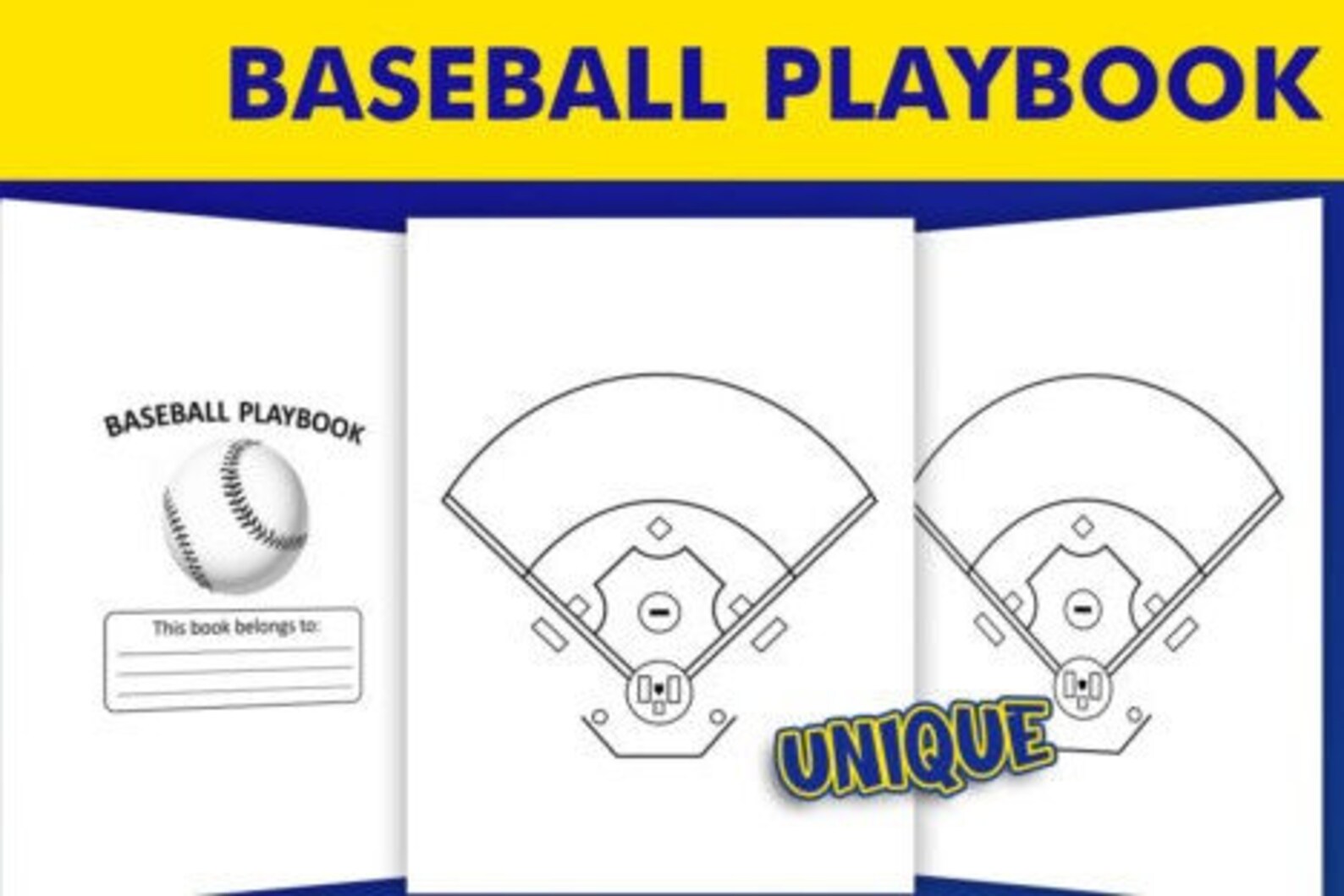 Baseball Playbook / 100 Printable Pages Etsy