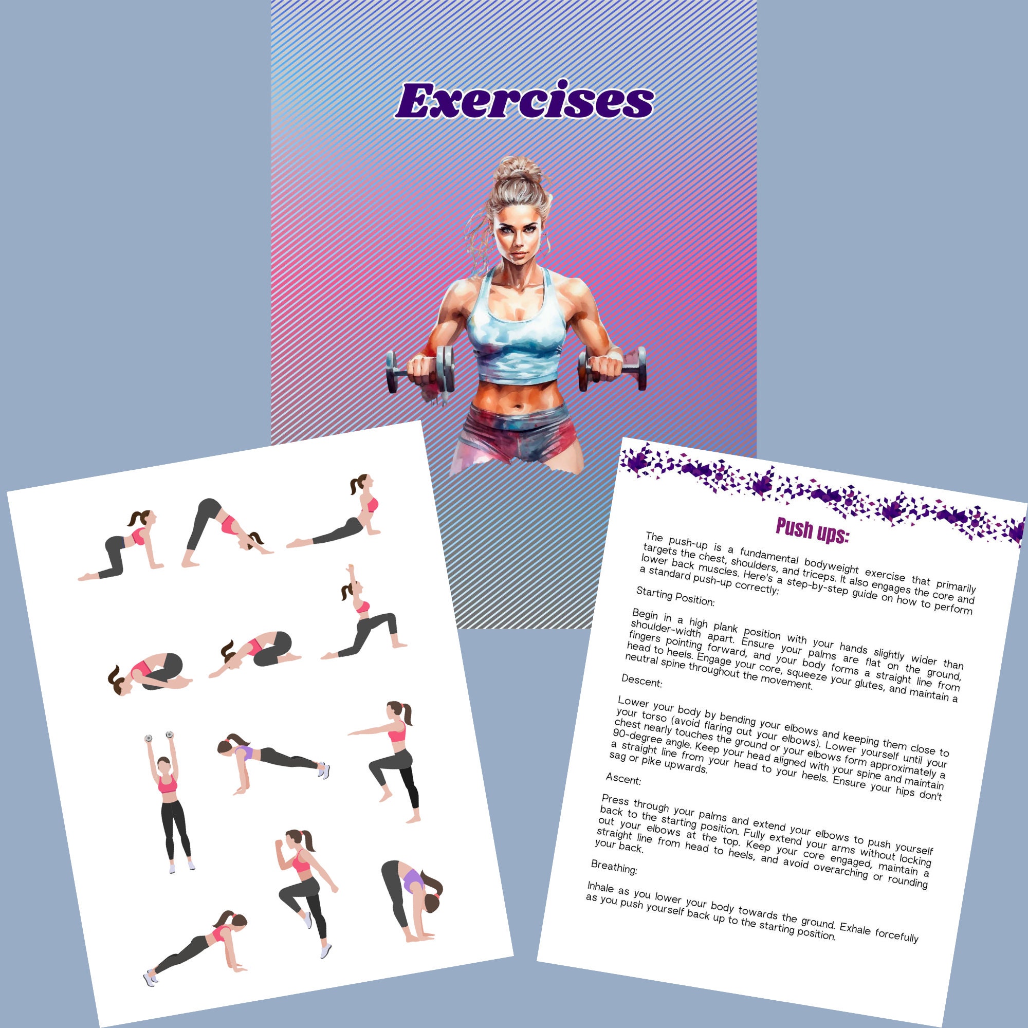 30-day Fitness Routine With Motivational Challenges and Trackers - Etsy