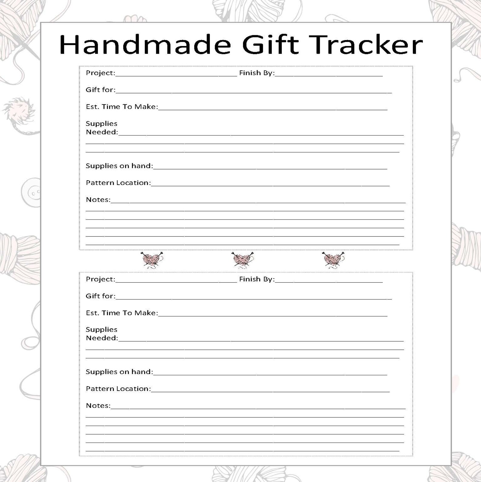 Knitting Project Planner / 22 Page Printable Planner | Etsy