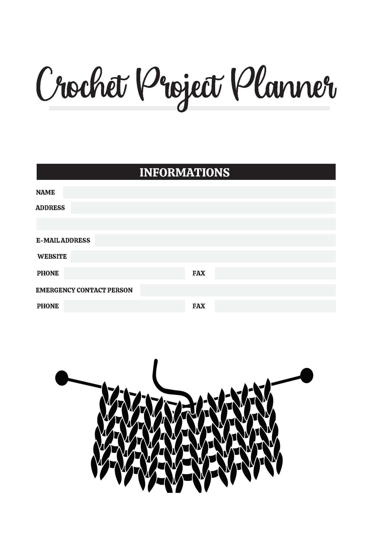 Crochet Project Planner / 120 Printable Pages Etsy