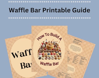 Waffle Bar Printable Guide | Brunch Bar Setup PDF