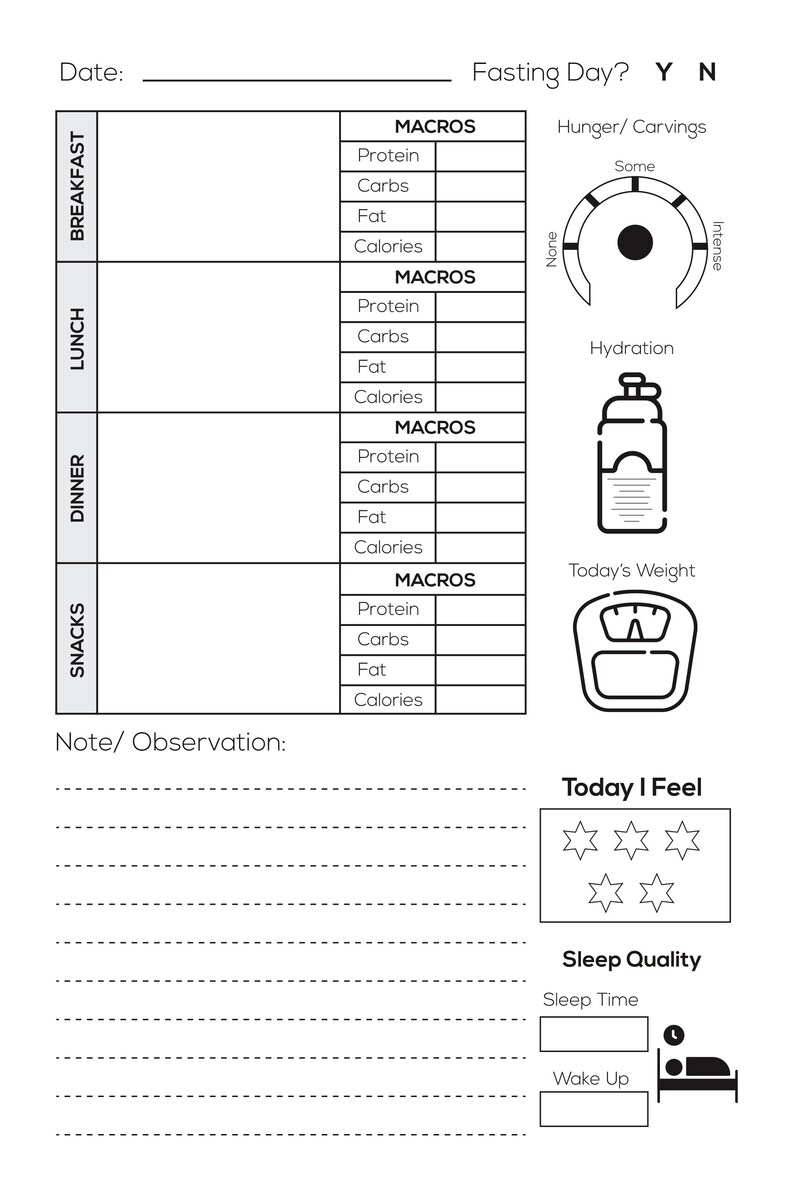 Keto Diet Planner/tracker / 100 Page Printable Tracker - Etsy