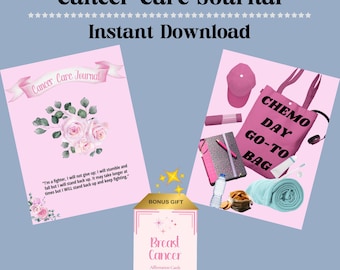 Cancer Care Journal Bundle: Chemo Checklist & Affirmation Cards (US Letter PDF)