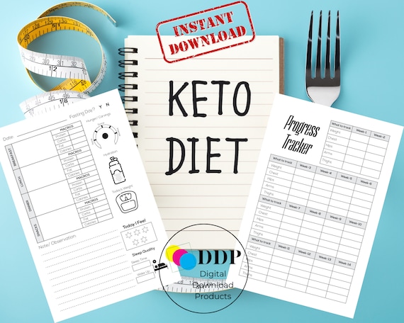 Keto Diet Planner Printable Bundle: Food Log & Progress Tracker (Digital Download)