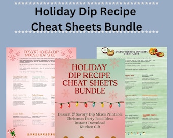 Dessert & Savory Dip Mixes Printable Instant Download