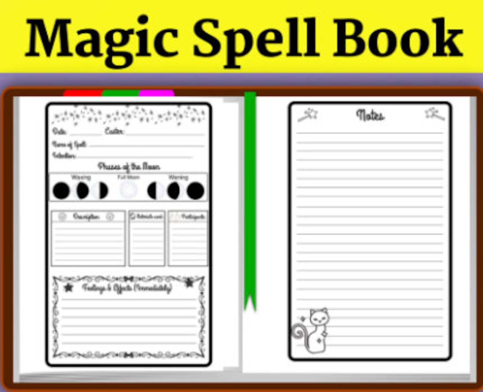 Grimoire Spell Journal / 108 Printable Pages | Etsy