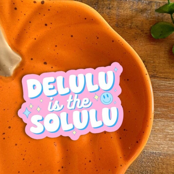 Delulu Is The Solulu Sticker, Waterbottle Stickers, Mental Health Stickers, Self Love Gifts, Trendy Stickers, Gift for Friend