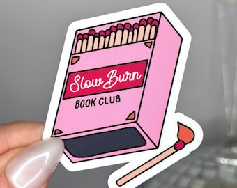 Klistermärke med Slow Burn-bokklubben, läspresent, Romantasy, Kindle-klistermärken