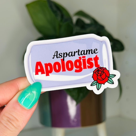 Aspartame Apologist Sticker, Diet Coke Stickers, Laptop Waterbottle Decals