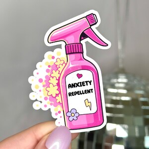Anxiety Repellent Sticker | Mental Health | Positivity | Funny Stickers | Kindle | Overstimulated