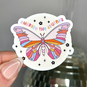 Embrace the Journey Sticker | Self Love, Inspirational, Mental Health Stickers | Positivity | Waterproof