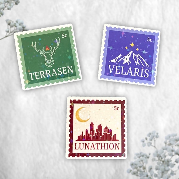 SJM Stamp Vinyl Stickers | ACOTAR, TOG, Crescent City