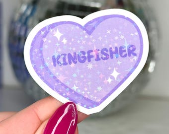 Pegatina de Kingfisher: Merchandising holográfico de libros de Quicksilver