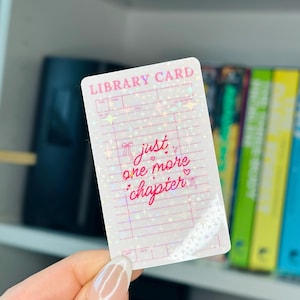 One More Chapter Library Card Sticker