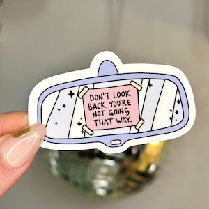 Don&#39;t Look Back Sticker | Waterbottle Stickers | Mental Health | Self Love Gifts | Positivity