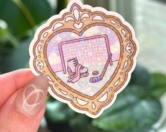 Hockey Romance Sticker, Holographic Stickers for Kindle, Book Lover Gift, Book Club