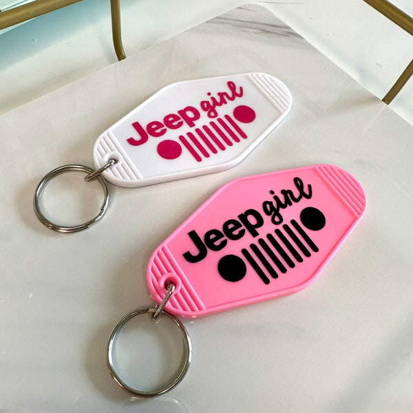 Jeep Girl Keychain Etsy