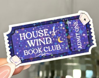 House of Wind Book Club Sticker, ACOTAR Inspired, Bookish Gift