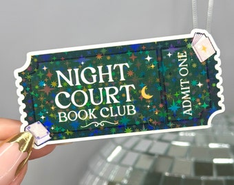 Night Court Book Club-klistermärke, boklig, romantik, bokklubb, SJM-inspirerad