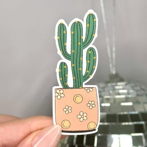 Pegatina de cactus / Regalo para amantes de las plantas / Mamá de las plantas / Pegatinas de vinilo impermeables / Jardinería