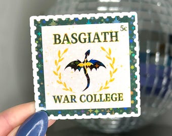 Basgiath War College Stamp Sticker, Fourth Wing Inspired, Dragon Stickers for Kindle, Book Club