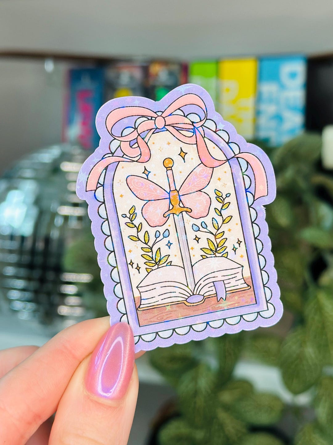 Picture Frame Sticker Fantasy Picture Frame Sticker | Holographic Bookish Stickers | Vinyl ...