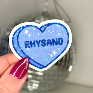 Pegatina de Rhysand / Holográfica / Inspirada en ACOTAR / SJM / Pegatina para Kindle / Resistente al agua / Regalo para amantes de los libros