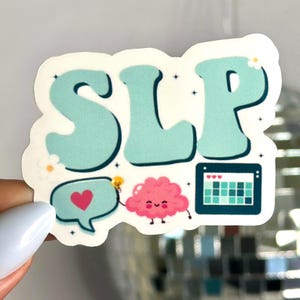 Pegatina SLP / Patólogo del habla y lenguaje / SLPA / Pegatinas de botella de agua / Regalo SLP / Regalo para amigo / Terapia del habla