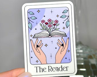 The Reader Tarot Card Sticker, Book Lovers, Book Club, Fantasy, Kindle Sticker