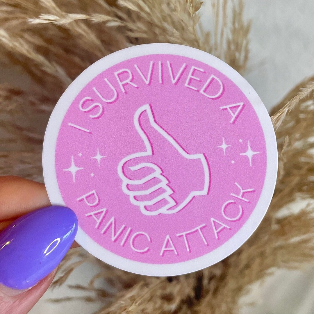 I Survived A Panic Attack Sticker | Mental Health | Self Care Decal ...