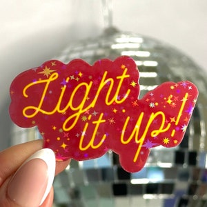 Holografische sticker Light It Up | Halve maan | Bryce Quinlan | Sarah J Maas | Cadeau voor boekenliefhebber | Kindle-sticker