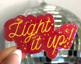 Light It Up Sticker, SJM Inspired, Crescent City, Holographic Stickers for Kindle