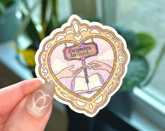 Enemies to Lovers Sticker, Holographic, Book Lovers, Book Club Gift