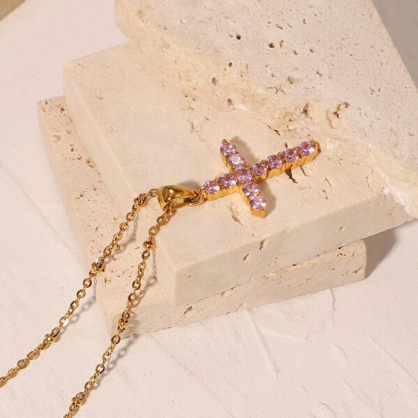 Small Cross Necklace Etsy Canada