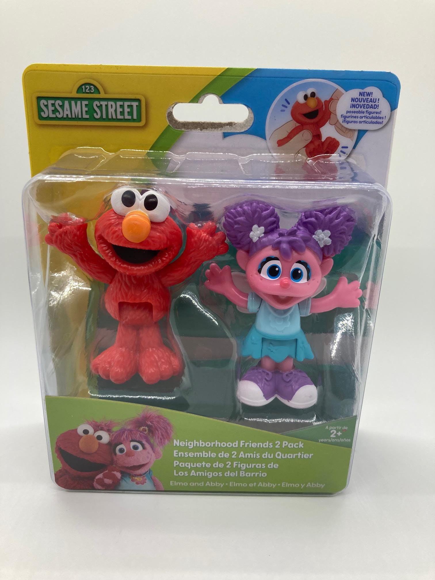 Sesame Street Neighborhood Friends Elmo and Abby Figure Toy 2pc