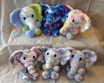 Soft Stuffed Elephant - Elephant Plushy - Crochet Elephant - Plush Elephant