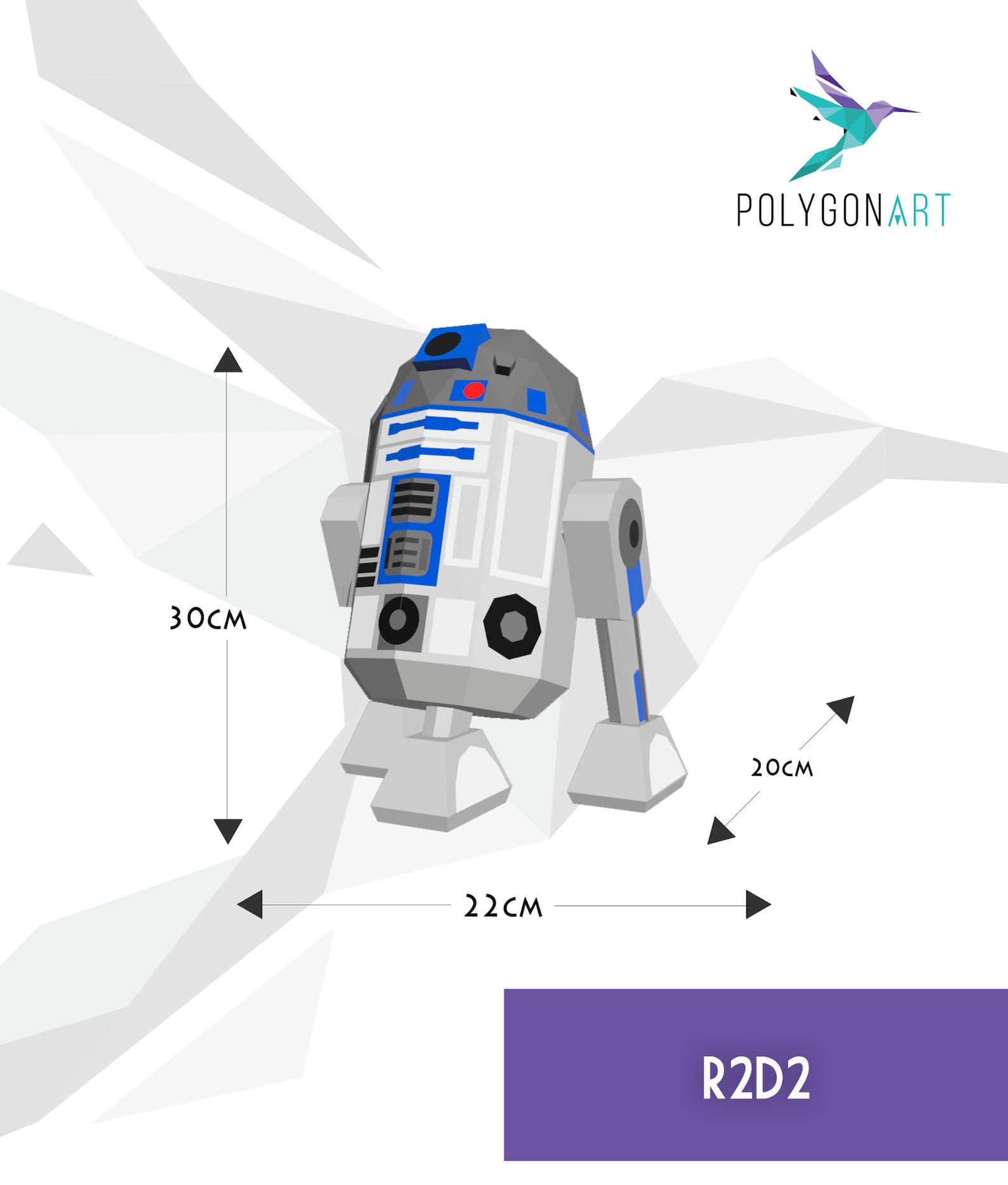 R2D2 Papercraft 3d Diy Star Wars Template Paper Craft Starwars 3d Origami Diy Craft Handmade ...