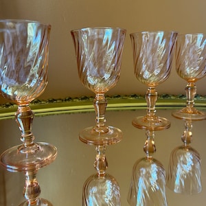 Vintage Pink Luminarc Glasses Set of 4