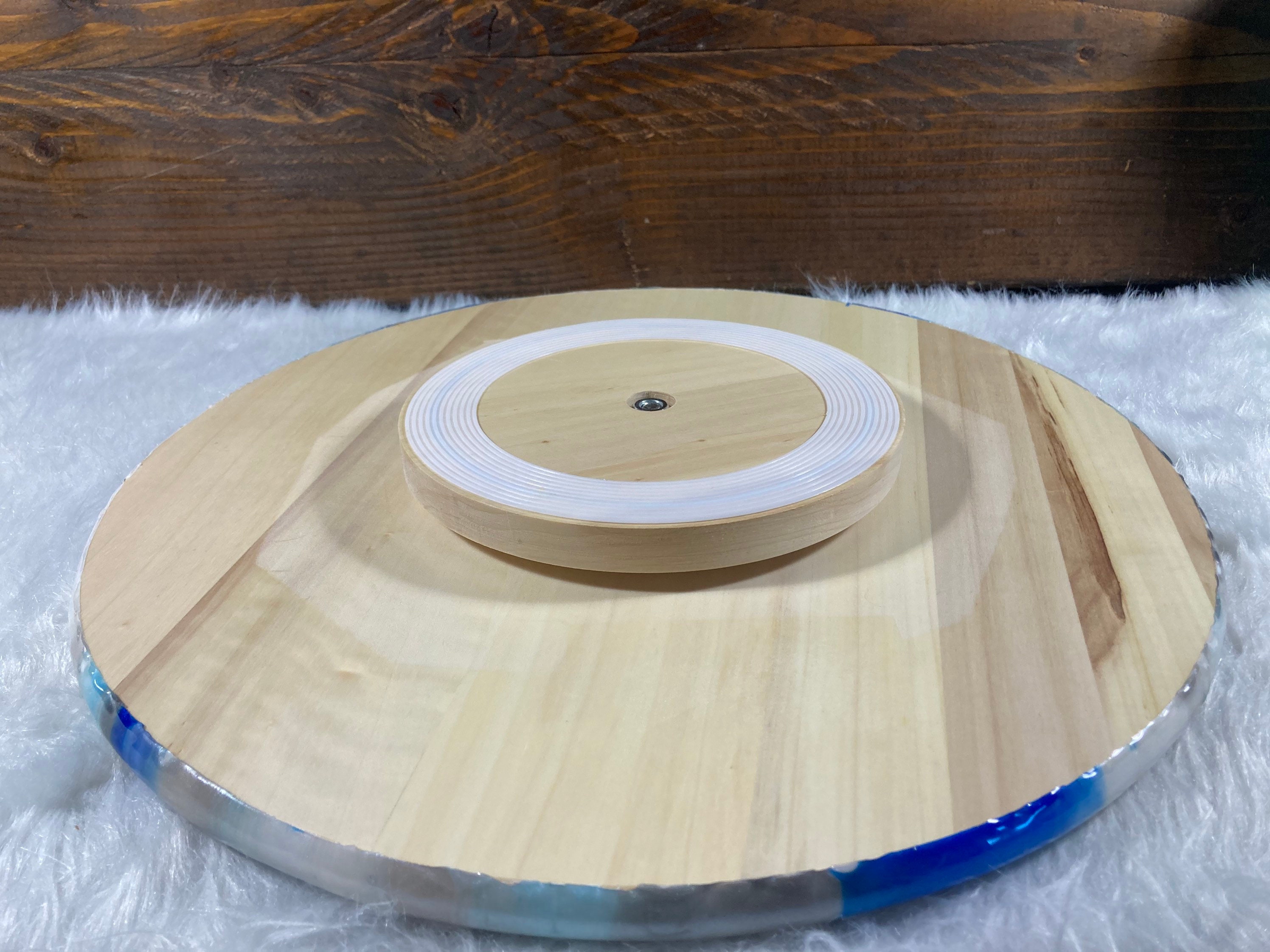 Faule Susan abstarct Kunst in Blues Grau Silber & weiß mit | Etsy