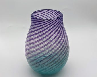 Purple and turquoiseTwisty Vase