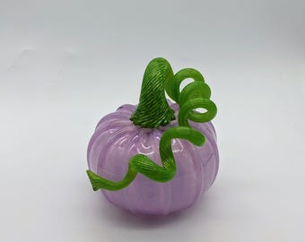 Purple Pumpkin with Green Stem