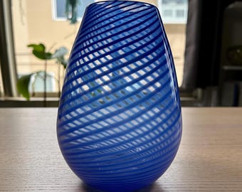 Cobalt Twisty Vase