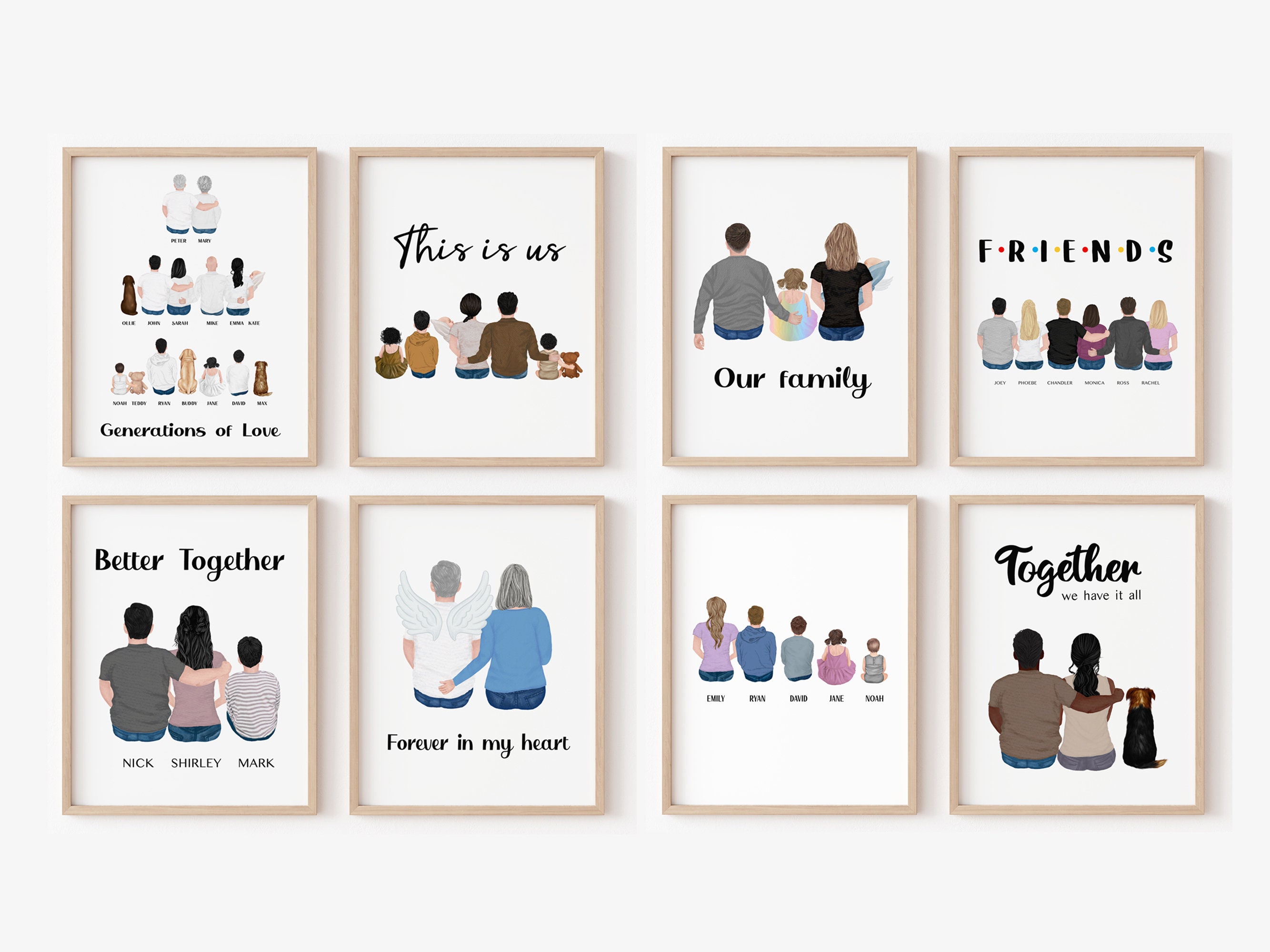 Custom Family Tree Genealogy Gift for Mom Personalized Family | Etsy