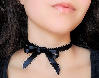 Women's Black Rose Teardrop Bead Pendant Lace Choker Lolita Collar Necklace Ga