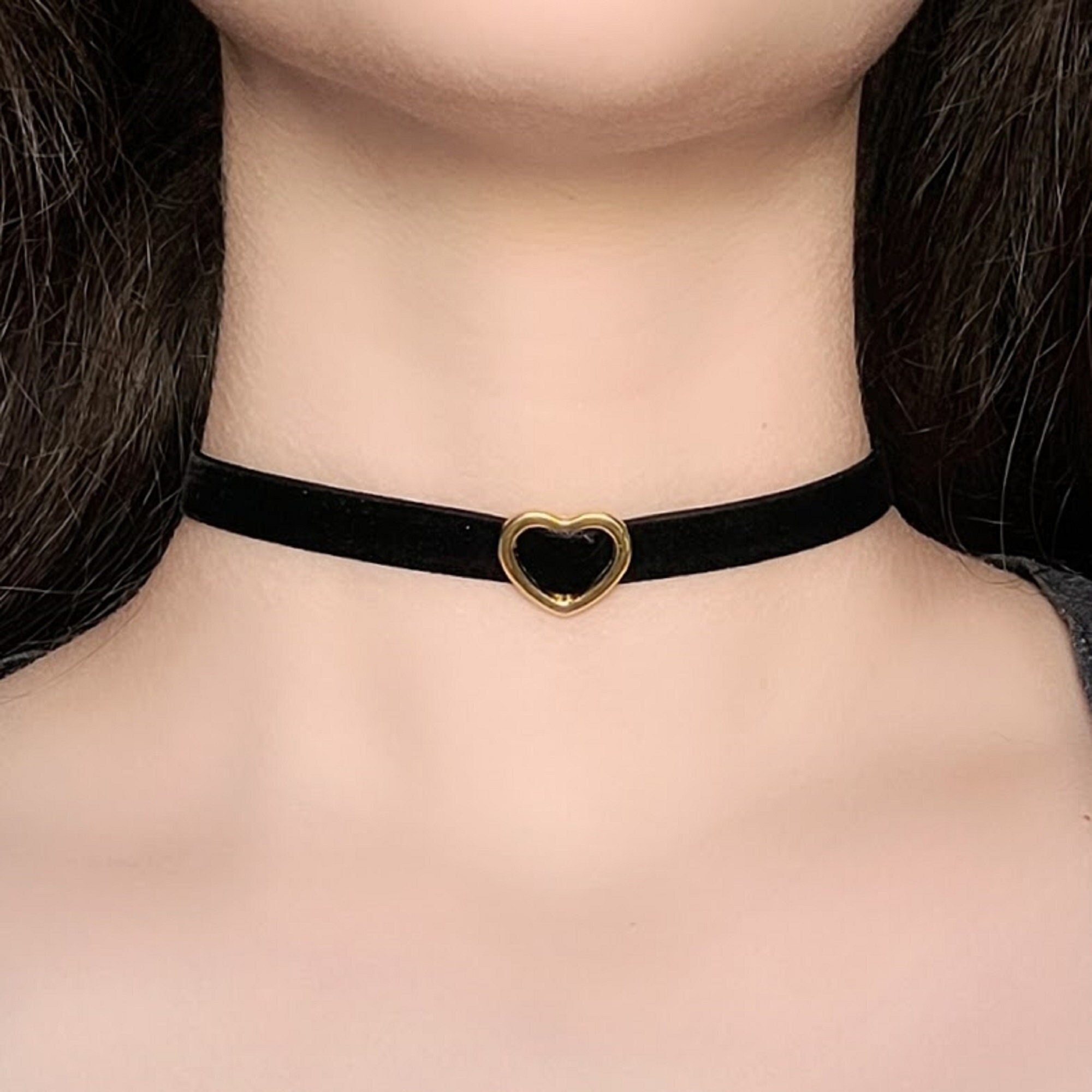 Dervivea Gothic Velluto Collana Girocollo Cuore Ciondolo Collana Collare Stratificato Velluto Nero Collana Girocollo Perla Vittoriana Gioielli Per Le Donne E Le Ragazze